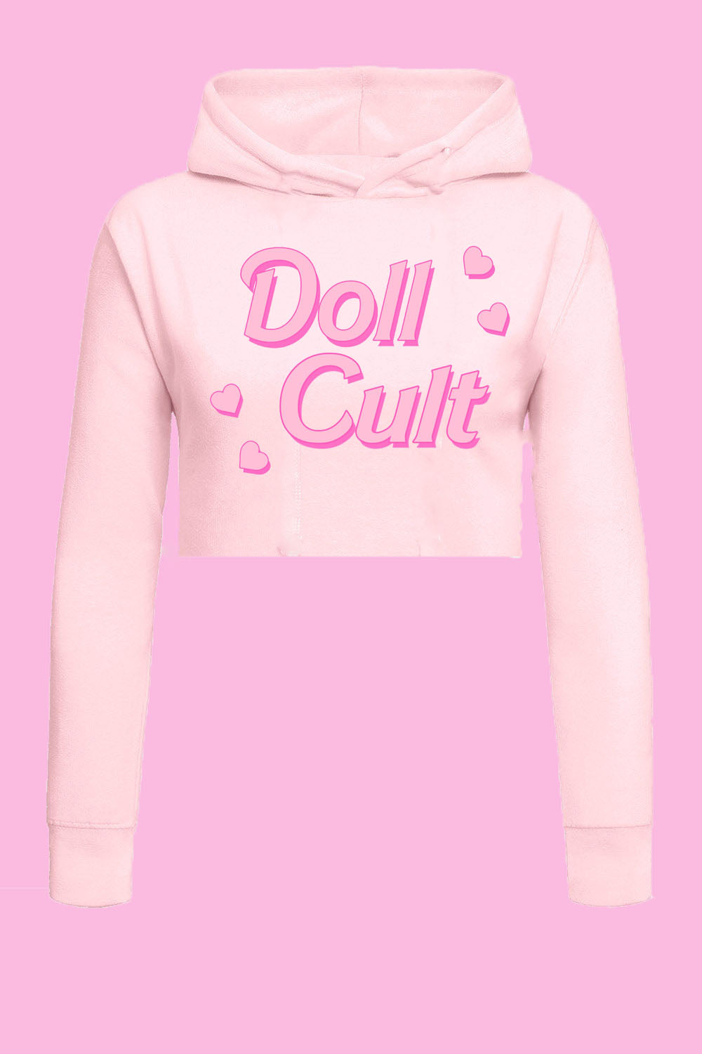 DOLLCULT & HEARTS | Crop Hoodie