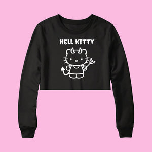 HELL KITTY | CROP SWEATSHIRT