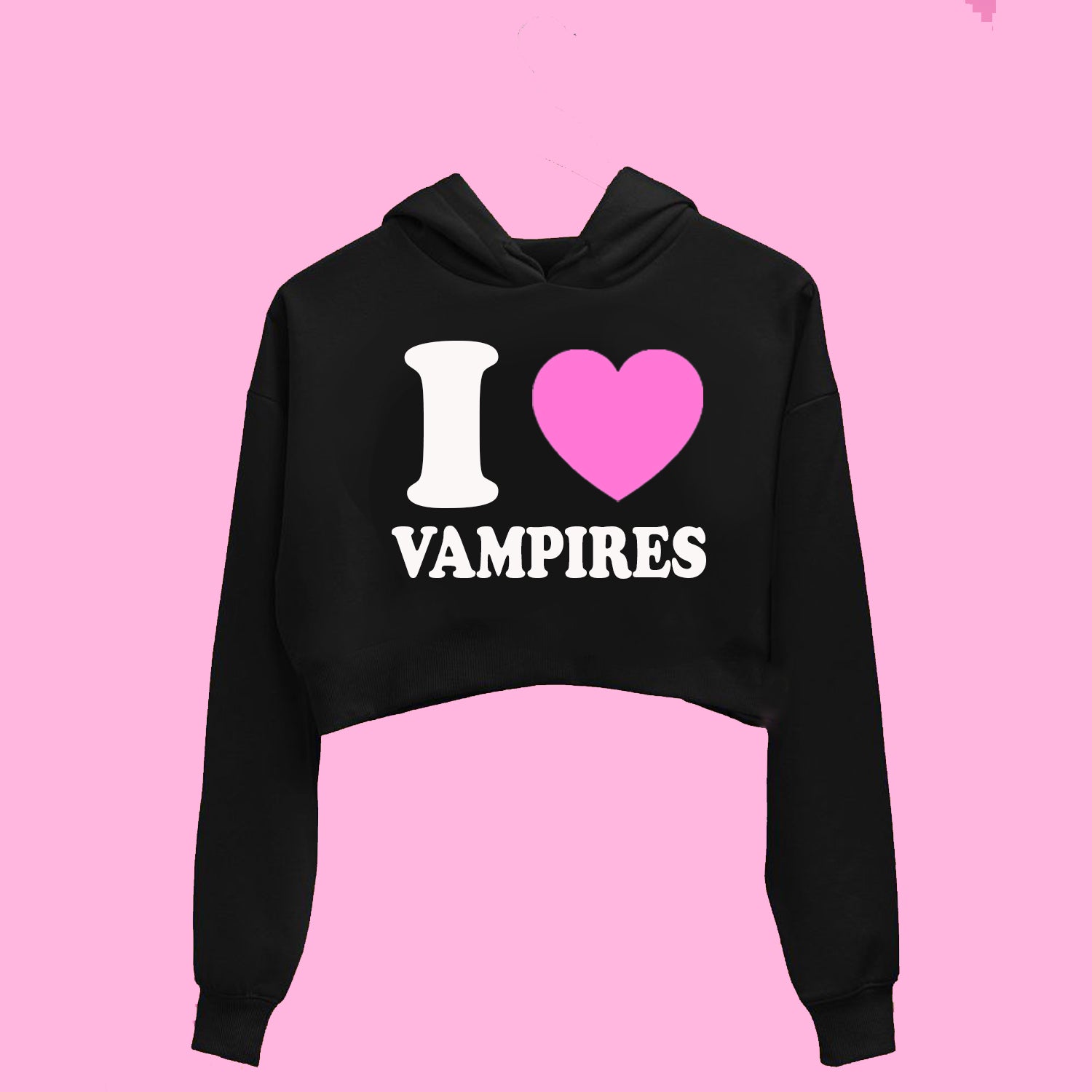 I HEART VAMPIRES | CROP HOODIE