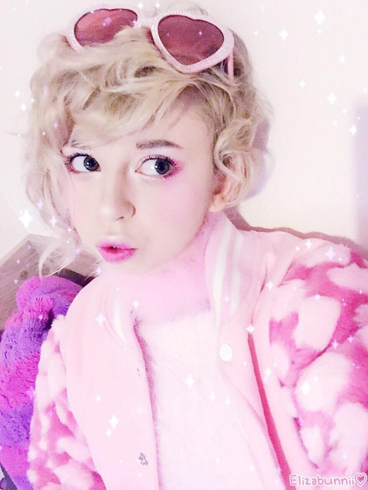 PINK FURRY HEART VARSITY JACKET