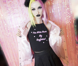 YOU WERE NEVER MY BOYFRIEND HALTER TOP