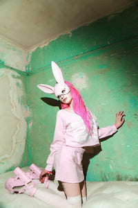 SKELETON ME SWEATER BABY PINK