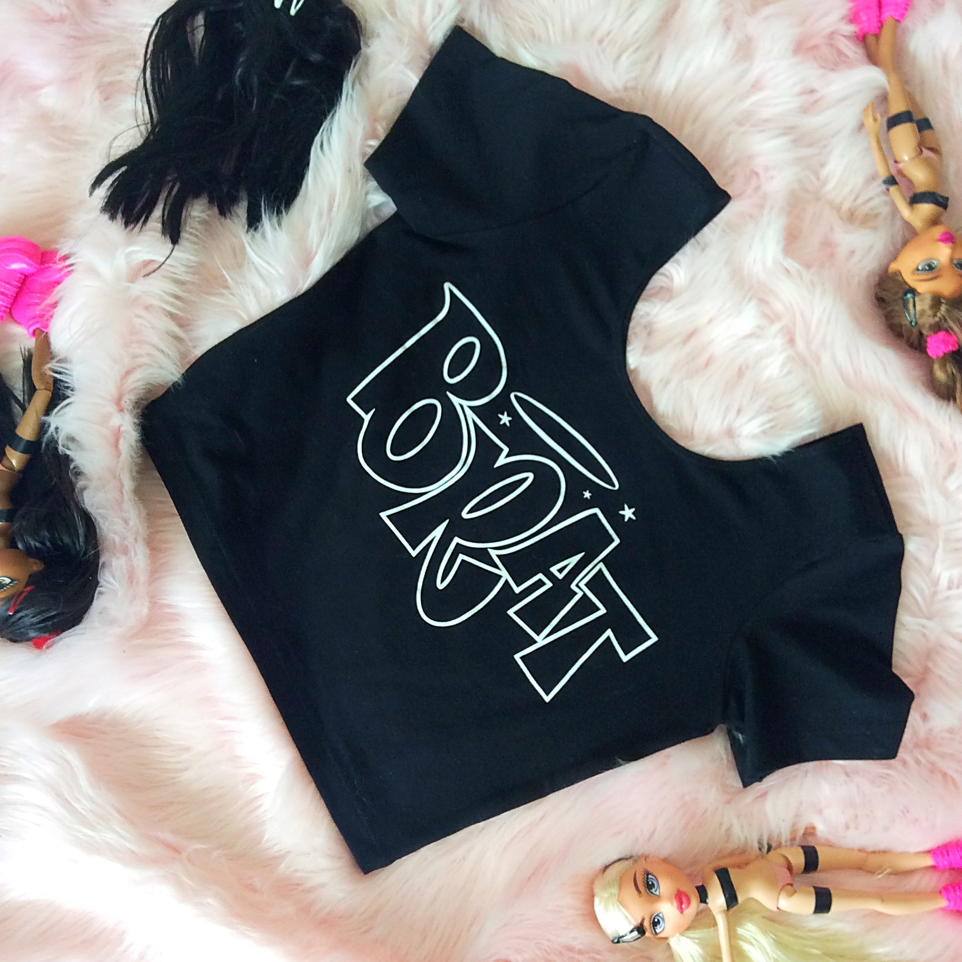 BRAT BLACK CROP TOP