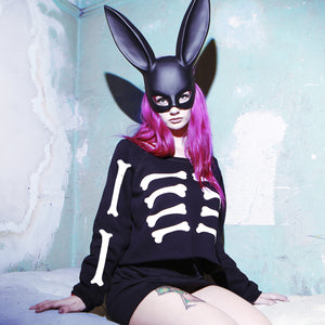 SKELETON ME SWEATER BLACK