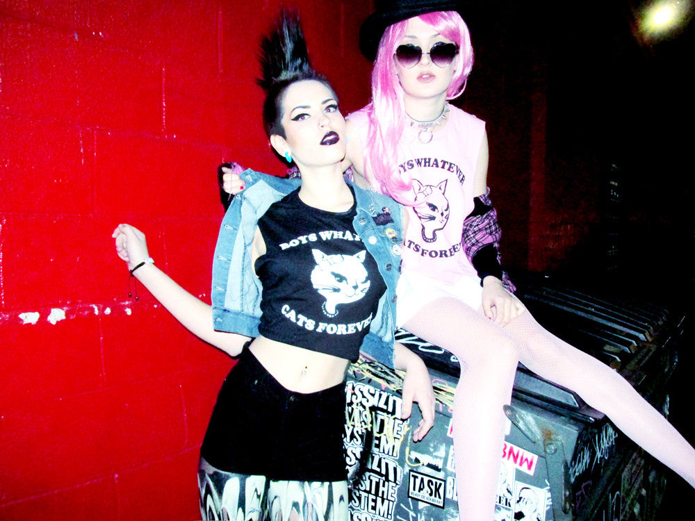 BOYS WHATEVER CATS FOREVER TEE