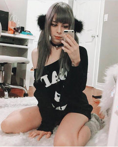 BAD 4 YOU OFF THE SHOULDER SWEATSHIRT