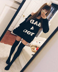 BAD 4 YOU OFF THE SHOULDER SWEATSHIRT