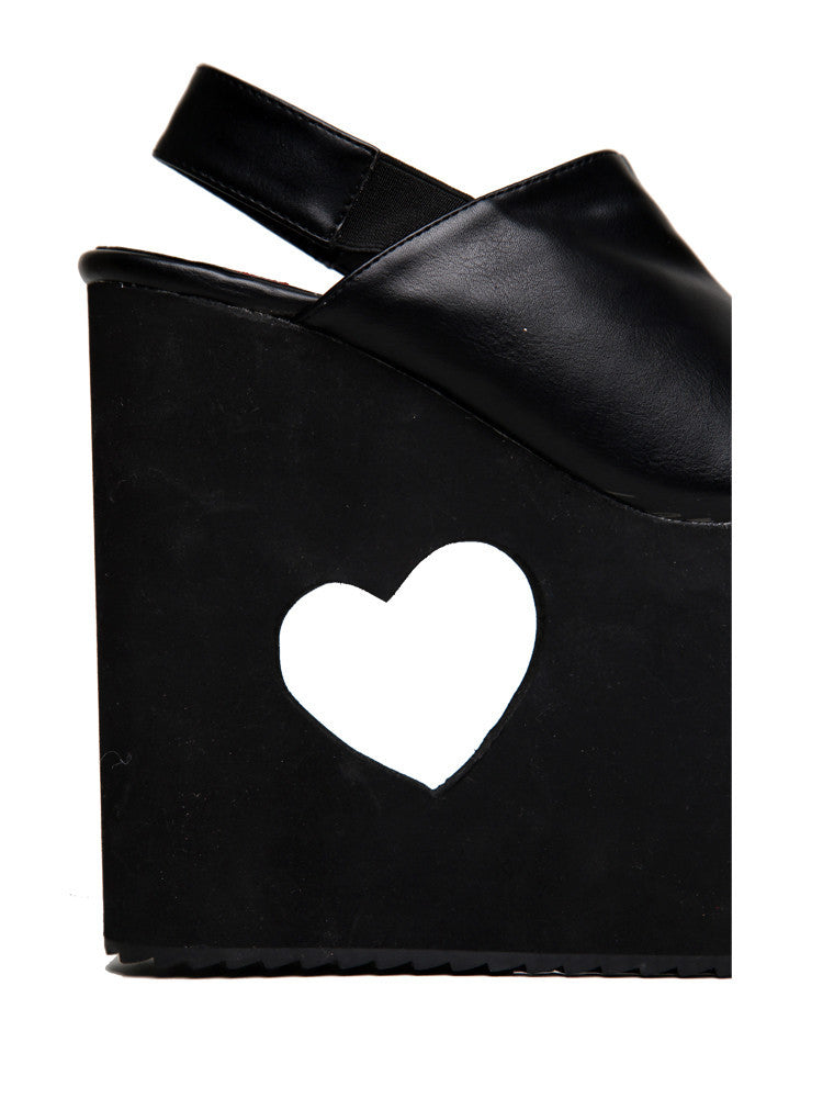 Y. R. U. "HEART EYEZ" PLATFORMS BLACK