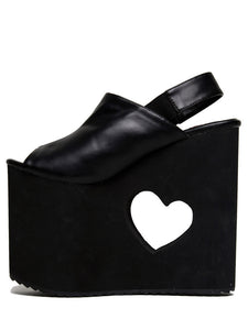 Y. R. U. "HEART EYEZ" PLATFORMS BLACK