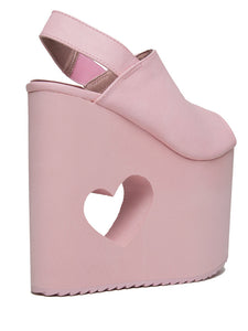 Y. R. U. "HEART EYEZ" PLATFORMS BABY PINK
