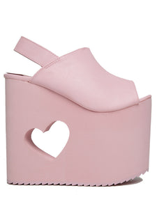 Y. R. U. "HEART EYEZ" PLATFORMS BABY PINK