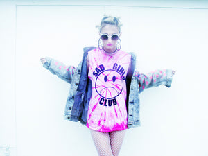 PINK TYE DYE SAD GIRLS CLUB TEE