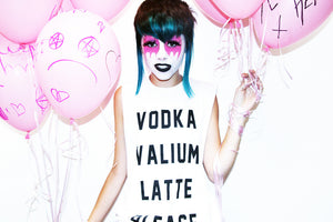 VODKA VALIUM LATTE PLEASE TEE