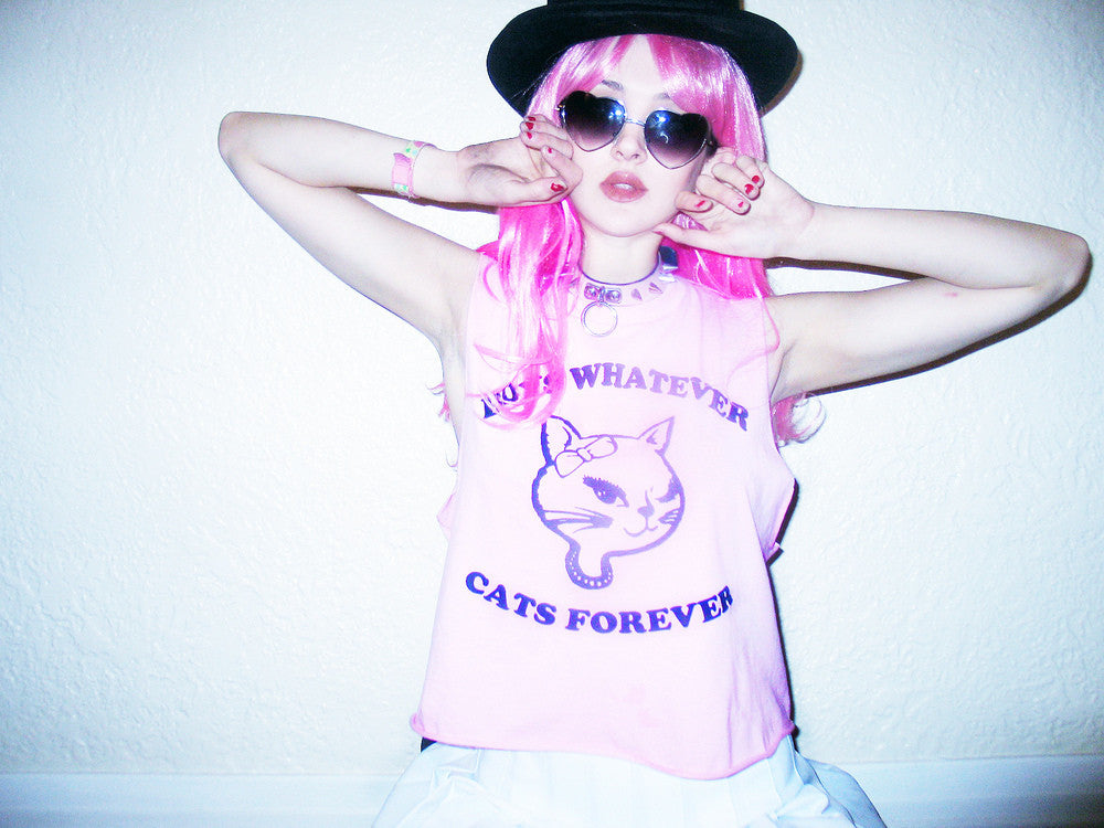 BOYS WHATEVER CATS FOREVER TEE