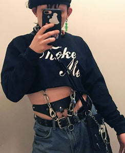 Choke Me cropped longsleeve