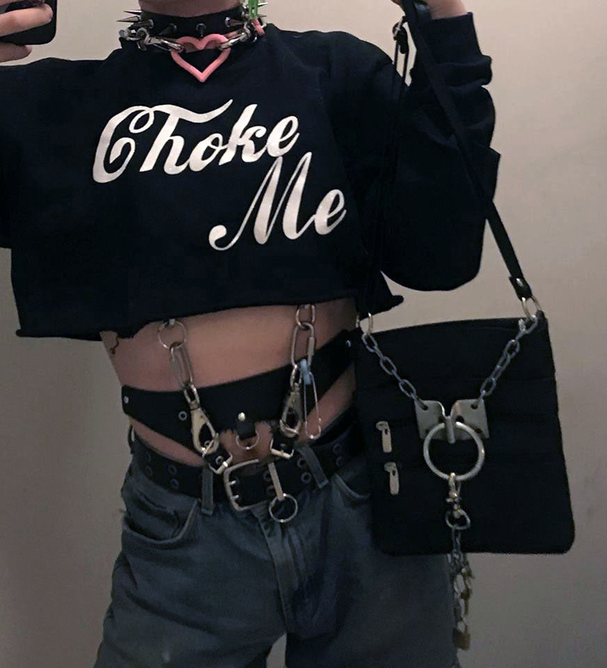 Choke Me cropped longsleeve