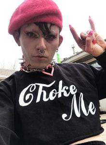 Choke Me cropped longsleeve