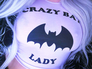 CRAZY BAT LADY CROP TOP