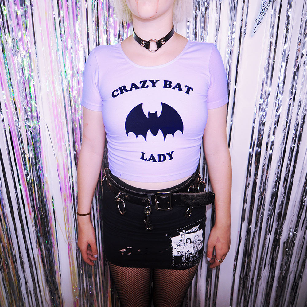 CRAZY BAT LADY CROP TOP