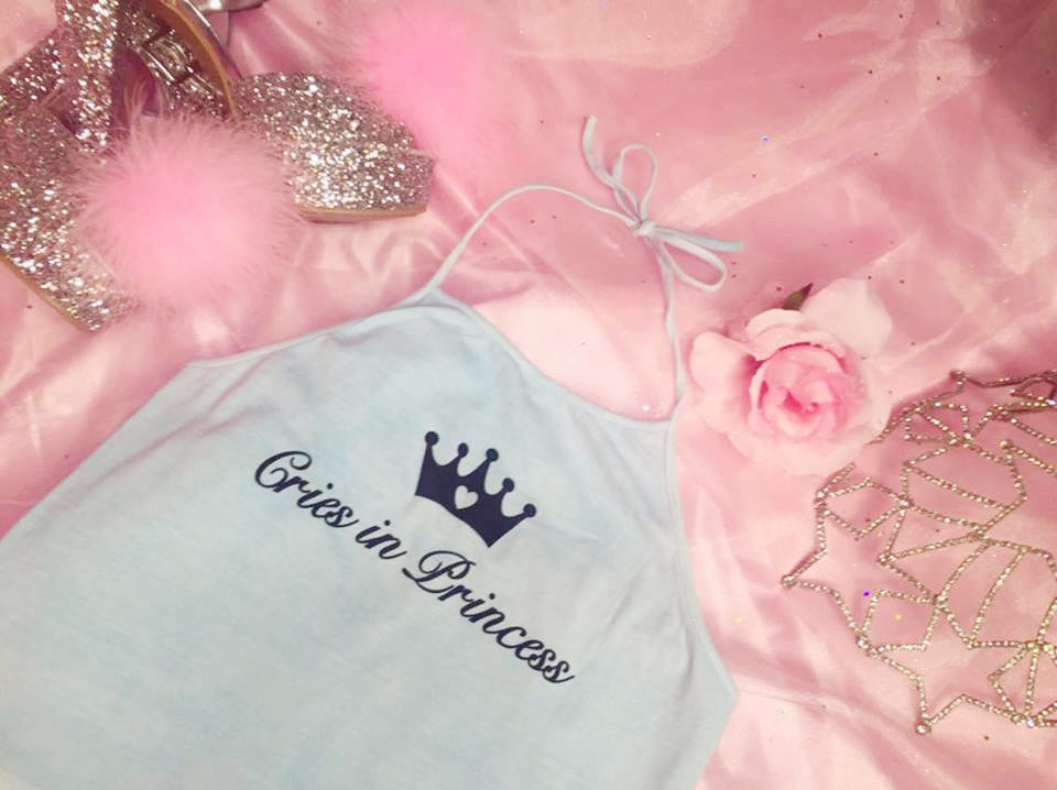 CRIES IN PRINCESS HALTER TOP
