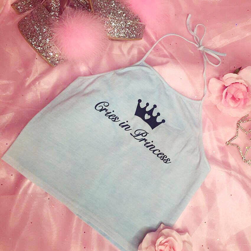 CRIES IN PRINCESS HALTER TOP