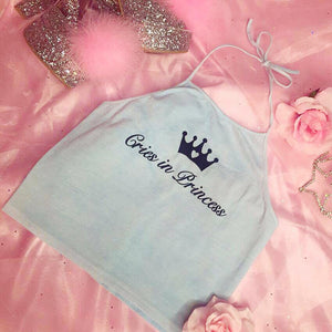 CRIES IN PRINCESS HALTER TOP
