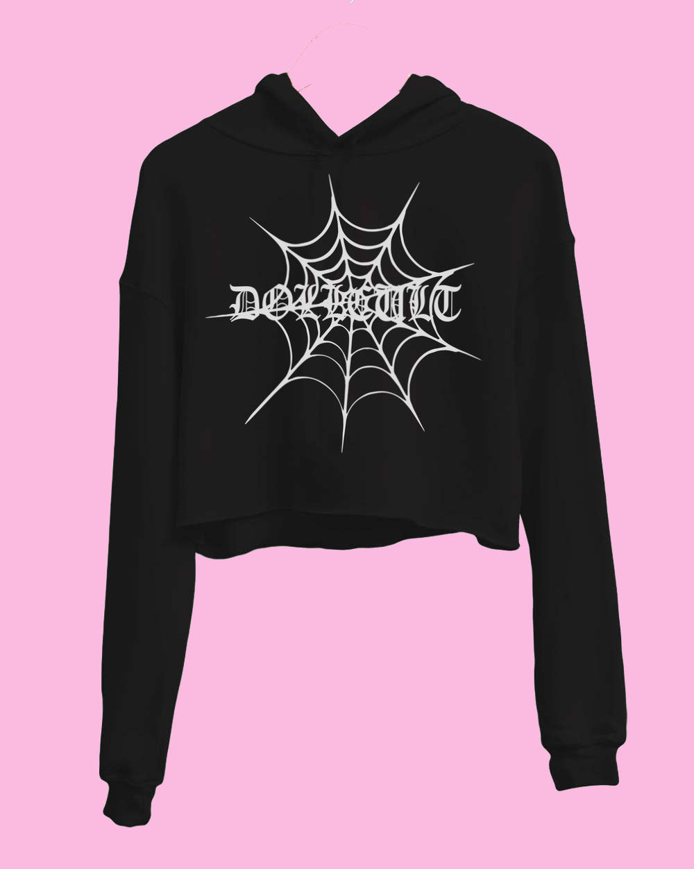 DOLLCULT WEBS | Crop Hoodie
