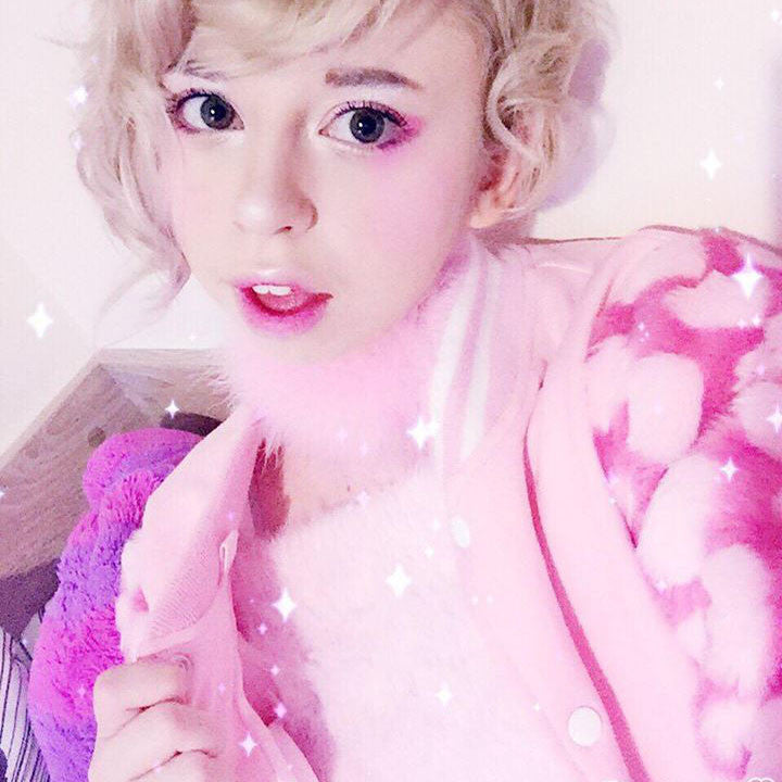 PINK FURRY HEART VARSITY JACKET