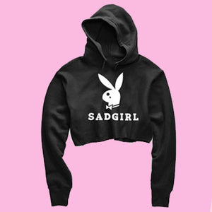 Sad Girl (Playboy) | Crop Hoodie