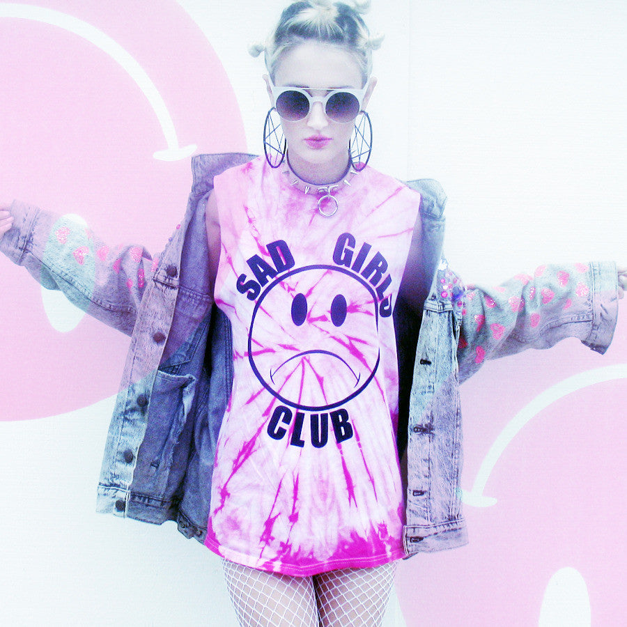 PINK TYE DYE SAD GIRLS CLUB TEE