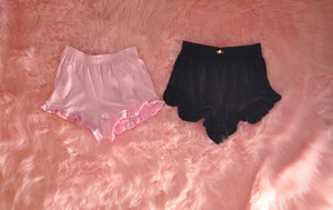 PINK RUFFLE SHORTS