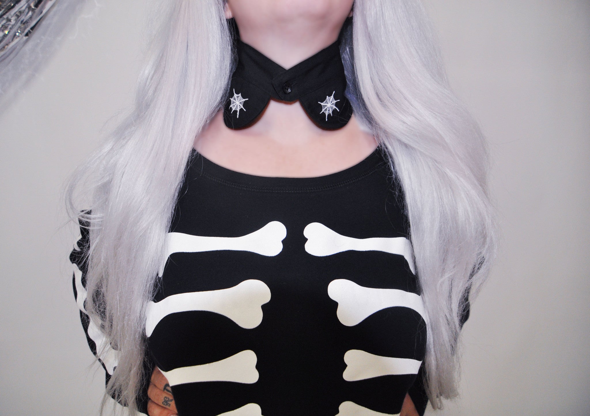 BLACK SPIDER WEB COLLAR