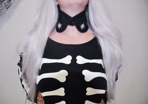 BLACK SPIDER WEB COLLAR