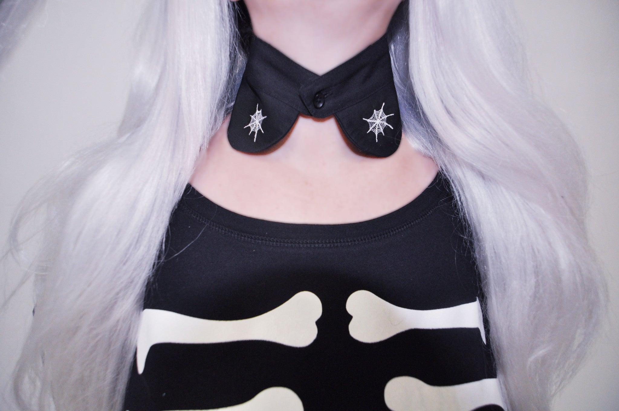 BLACK SPIDER WEB COLLAR