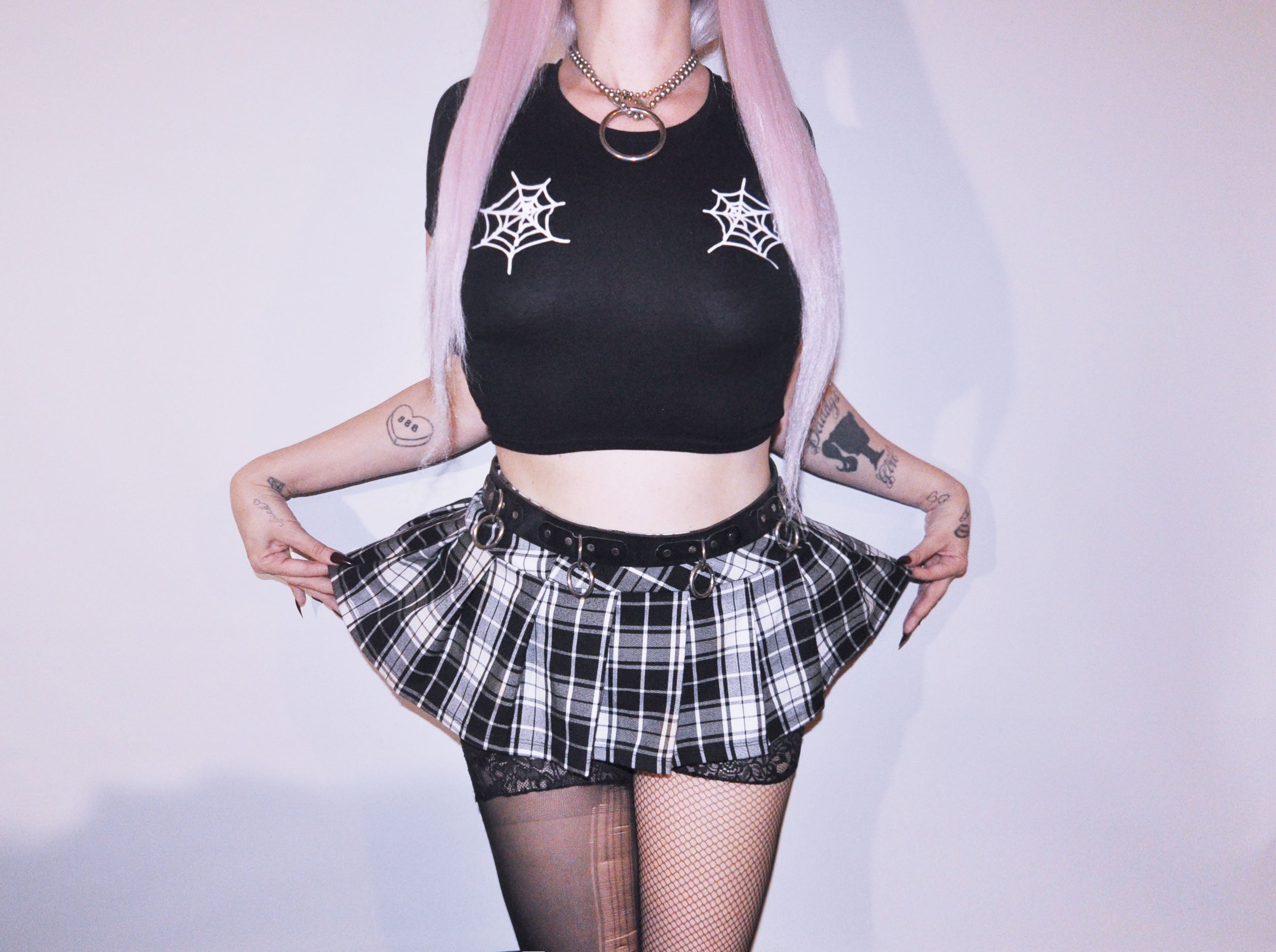 SPIDER WEB GLITTER CROP